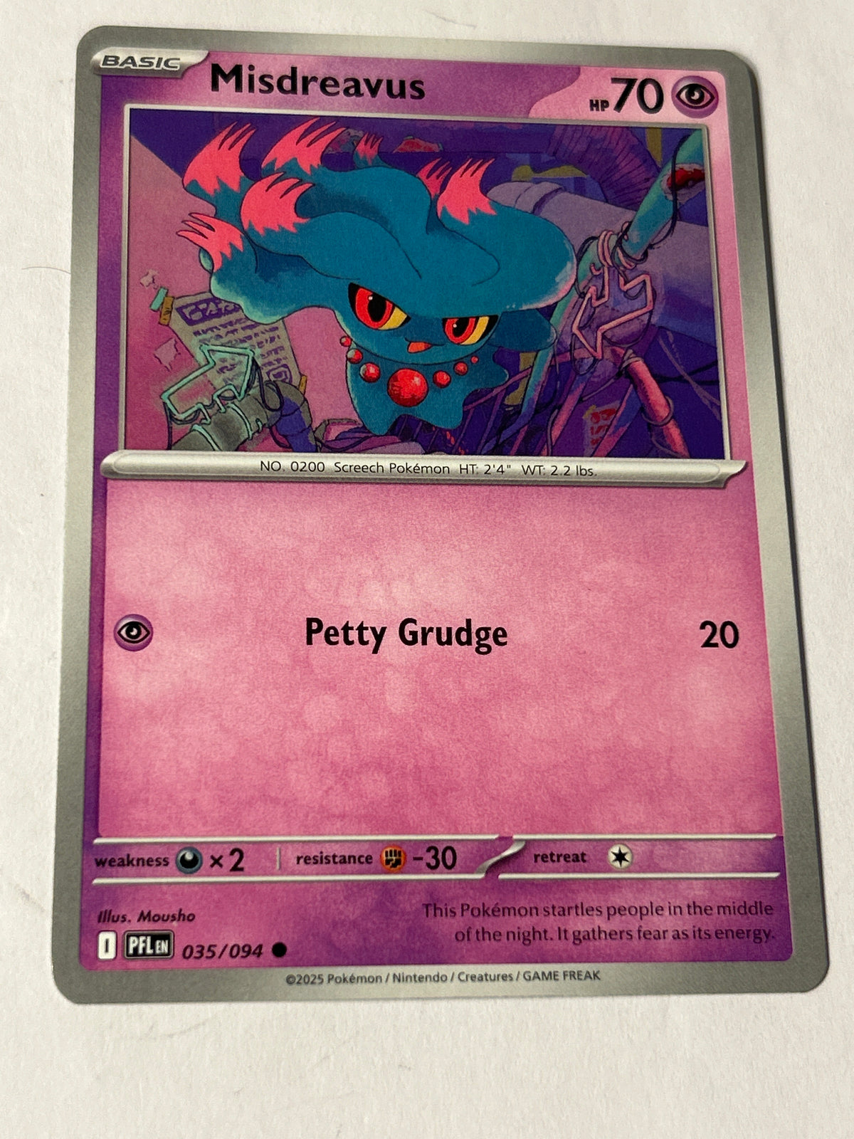 2025 Pokemon Phantasmal Flames Misdreavus #035/094 Common