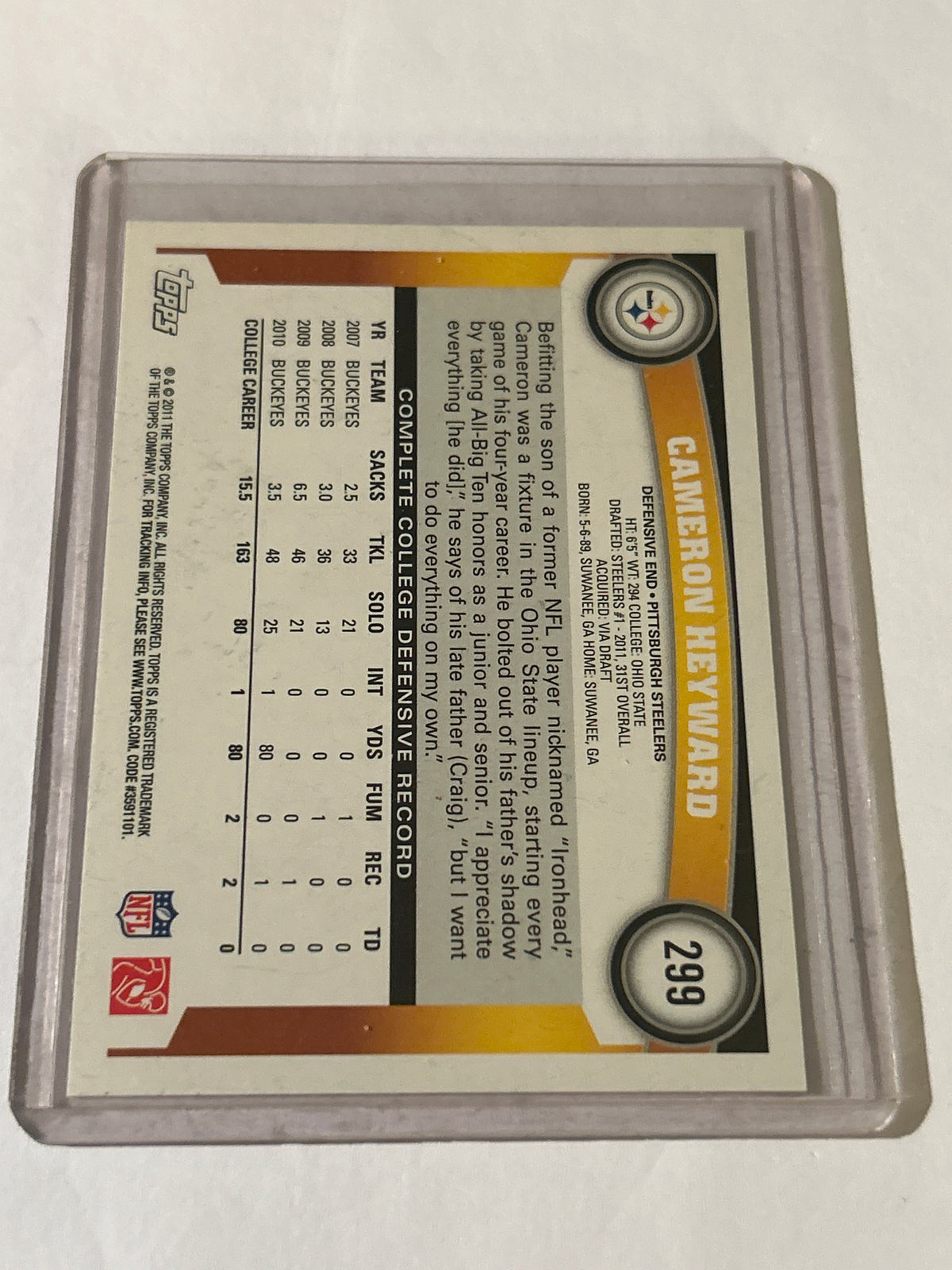 2011 Topps - Cameron Heyward #299 (RC)