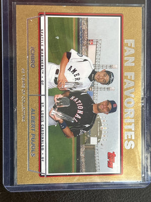 2004 Topps Gold #694 Fan Favorites Ichiro Albert Pujols 1279/2004 Mariners Cardinals HOF
