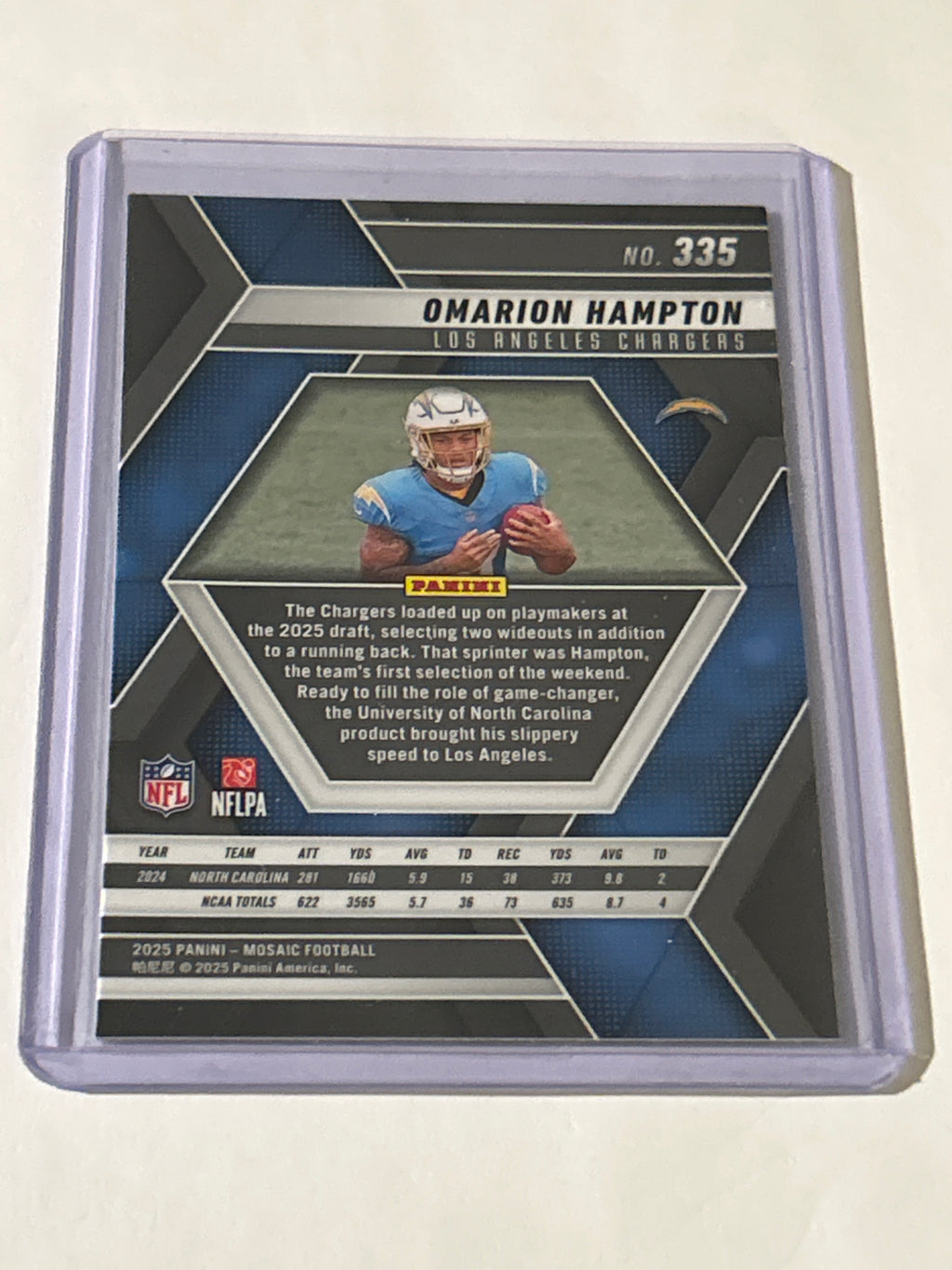 2025 Panini Mosaic - Rookies Omarion Hampton #335 (RC)