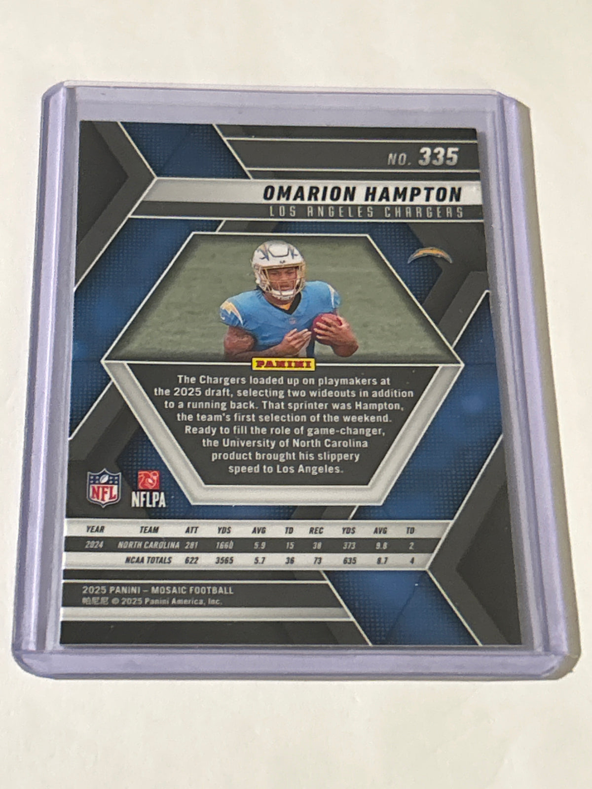 2025 Panini Mosaic - Rookies Omarion Hampton #335 (RC)