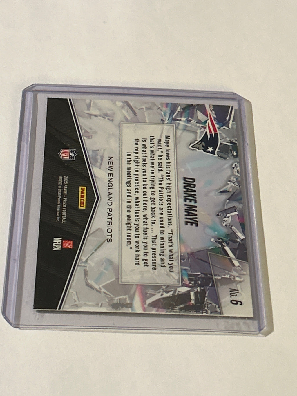 2025 Panini Prizm - Prizm Break Drake Maye #6 Silver Prizm