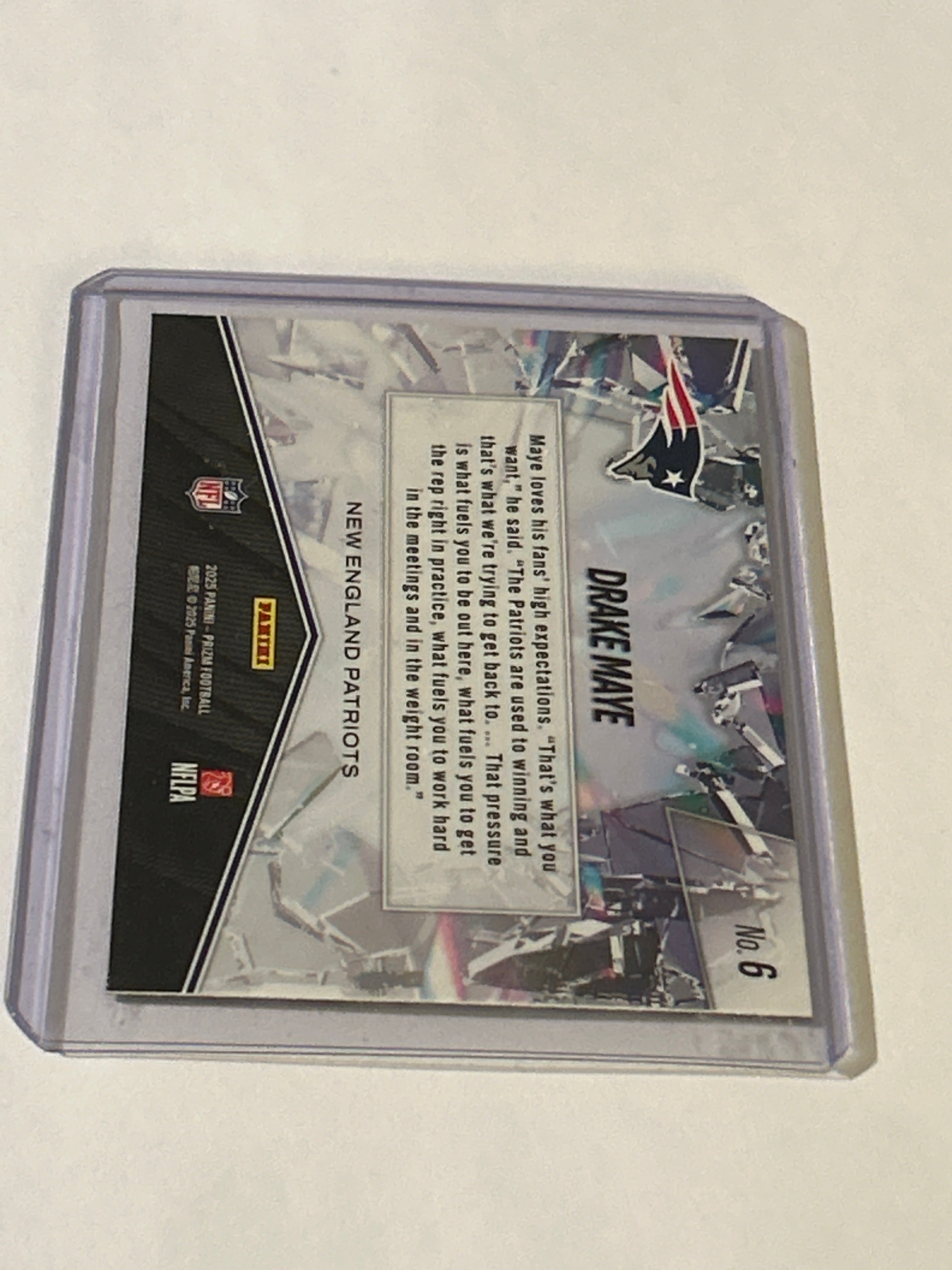 2025 Panini Prizm - Prizm Break Drake Maye #6 Silver Prizm