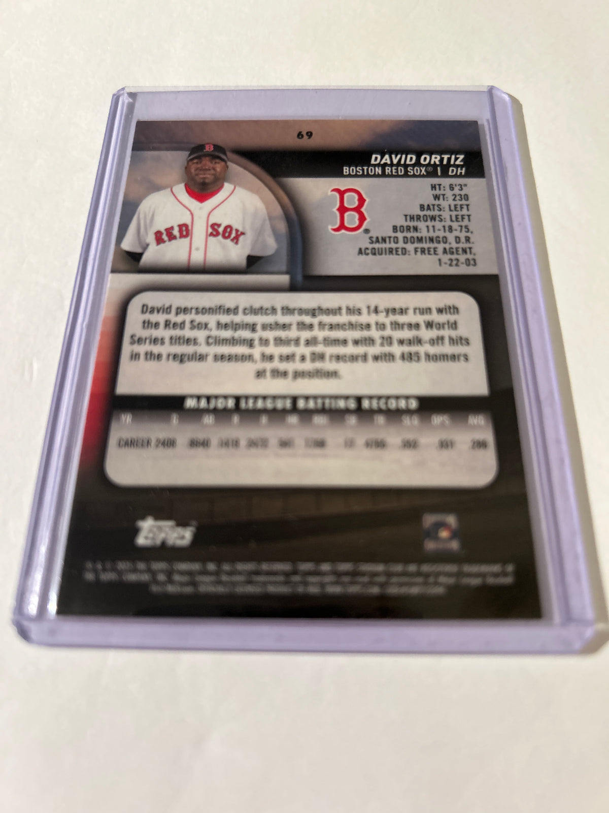 2025 Topps Stadium Club - David Ortiz #69