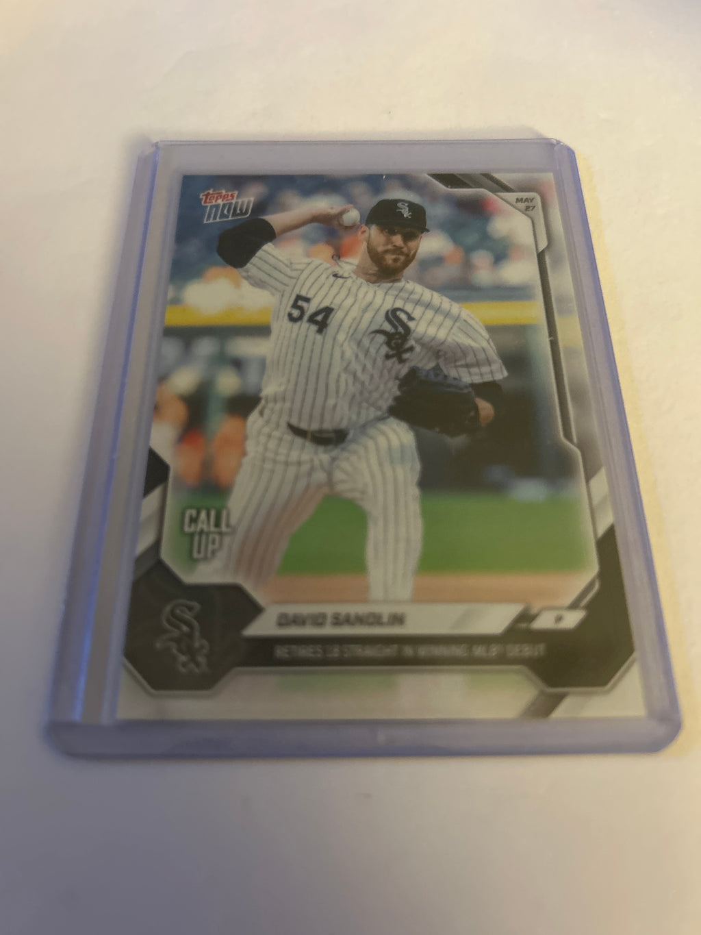 Topps Now #254 David Sandlin MLB Debut – Retires 18 Straight -Call Up