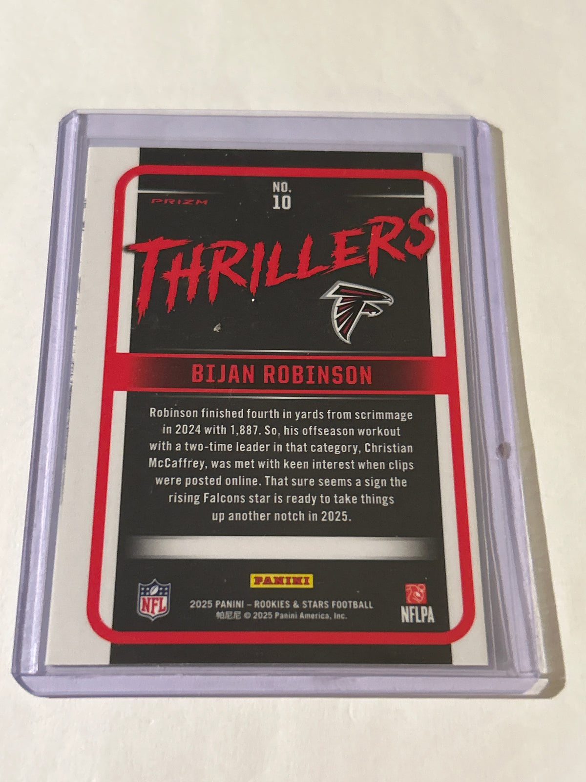 2025 Panini Rookies & Stars - Thrillers Bijan Robinson #10 Silver