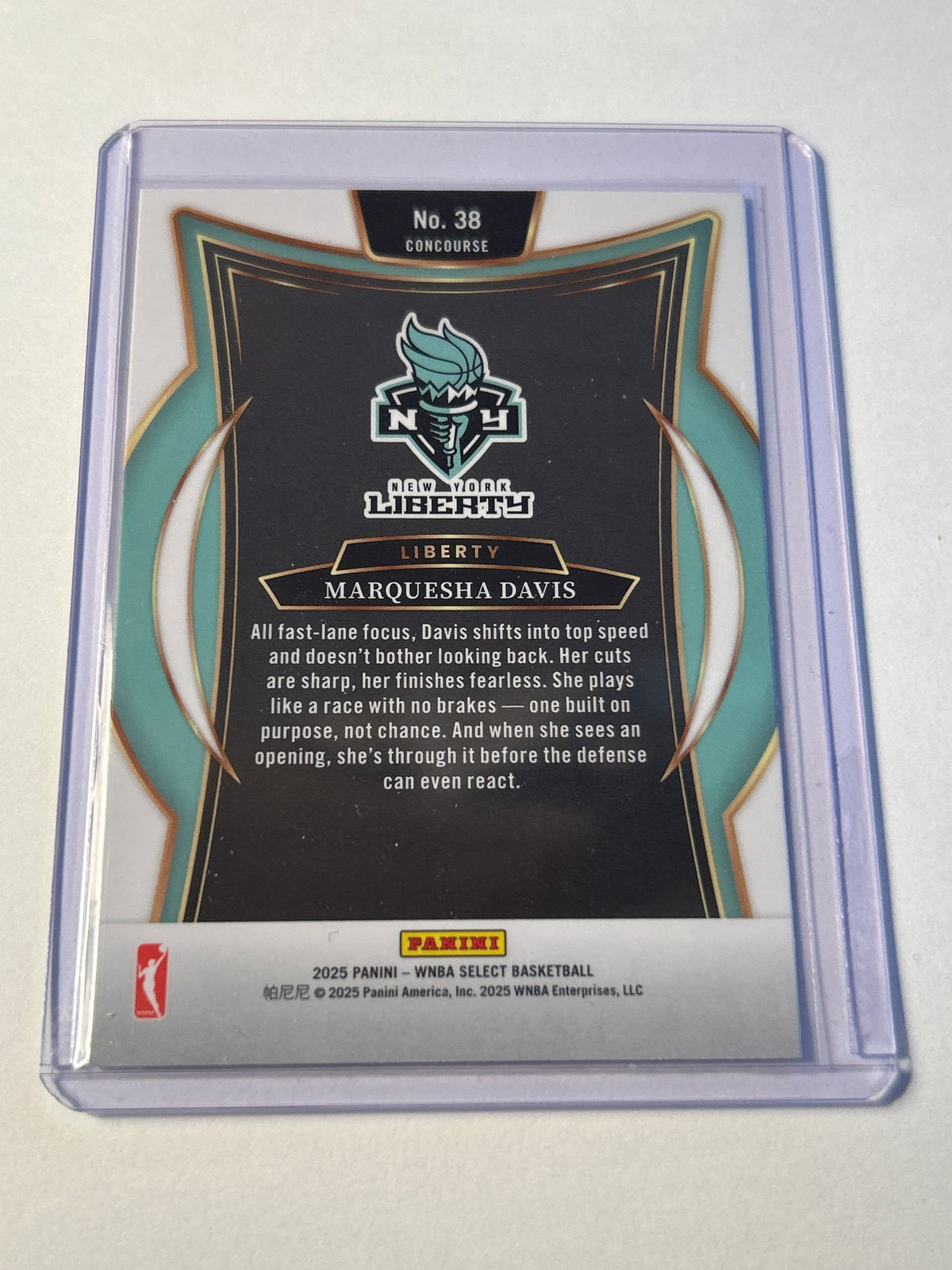 2025 Panini Select WNBA Marquesha Davis New York Liberty