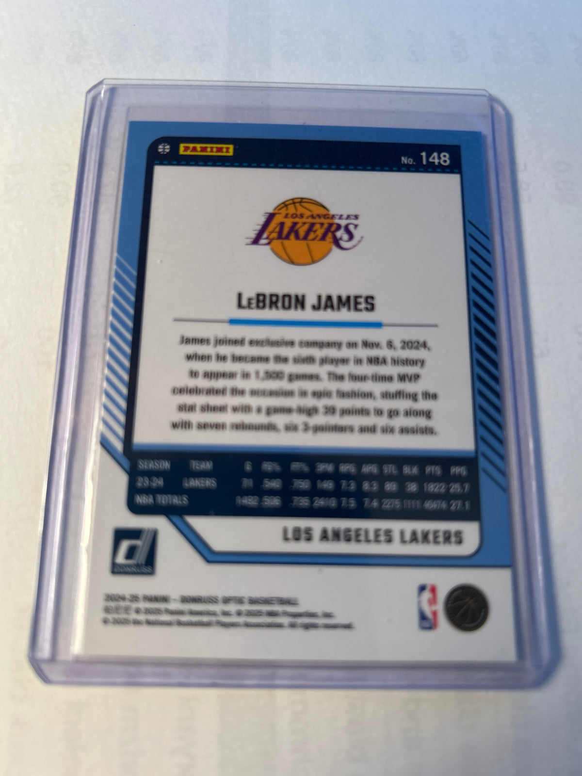 2023-24 Donruss Optic LeBron James Lakers
