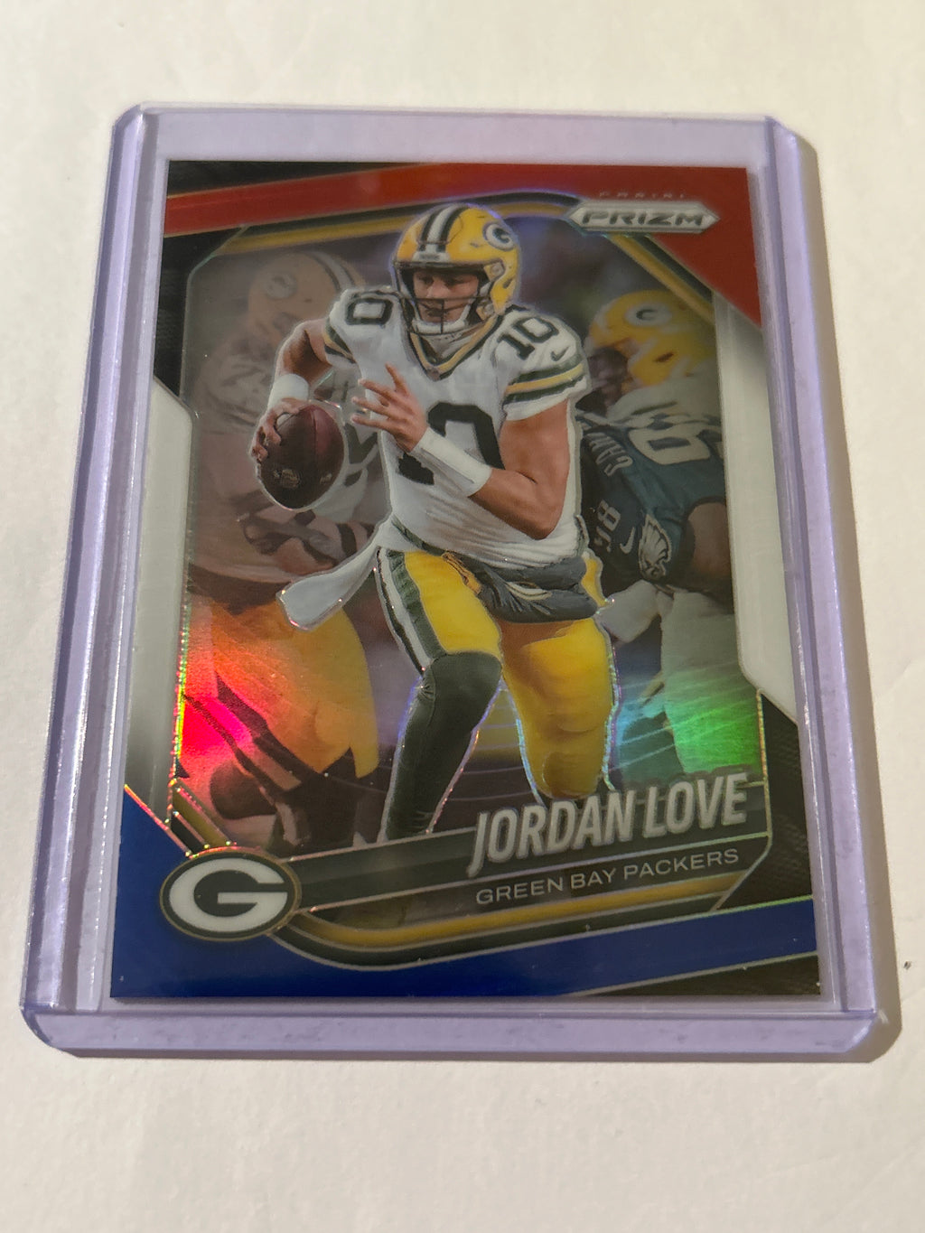 2025 Panini Prizm - Jordan Love #82 Red White & Blue Prizm