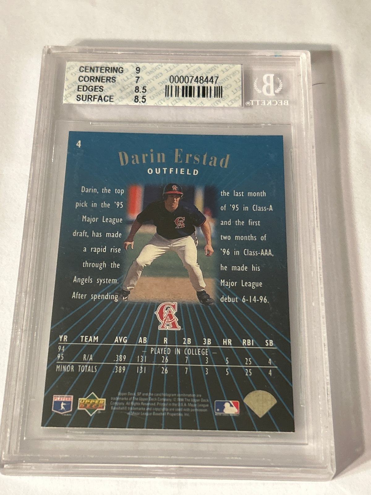 Darin Erstad – 1996 SP Premier Prospects #4 (RC)