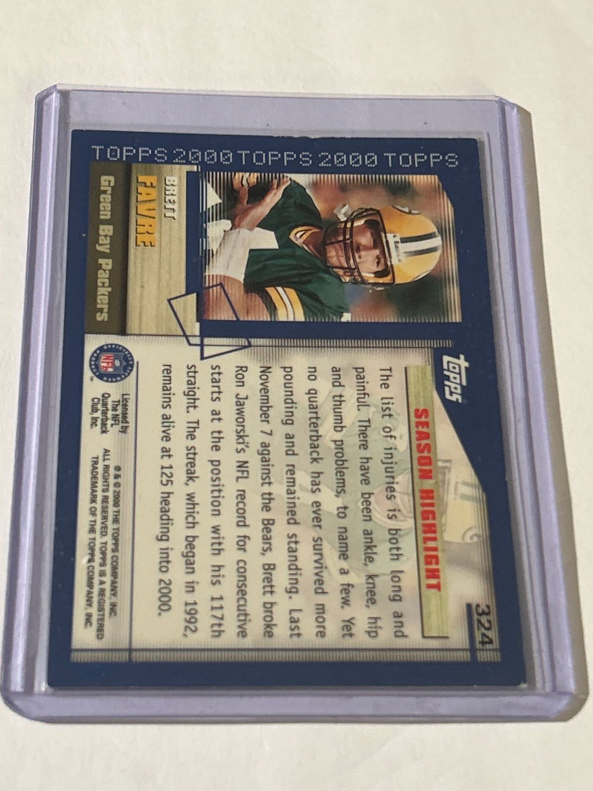 2000 Topps - Season Highlights Brett Favre #324