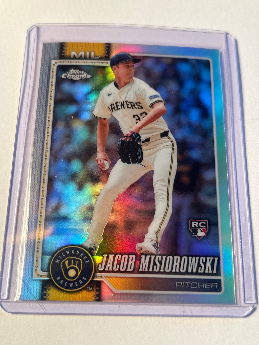 2026 Topps Chrome Jacob Misiorowski RC Refractor Milwaukee Brewers Rookie