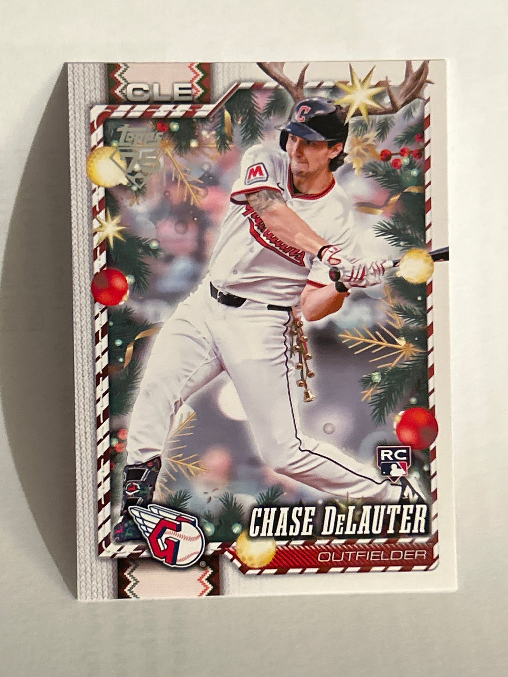 2026 Topps Holiday Chase DeLauter RC Holiday Variation SP Cleveland Guardians