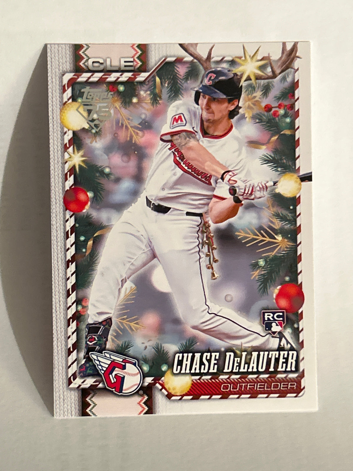 2026 Topps Holiday Chase DeLauter RC Holiday Variation SP Cleveland Guardians