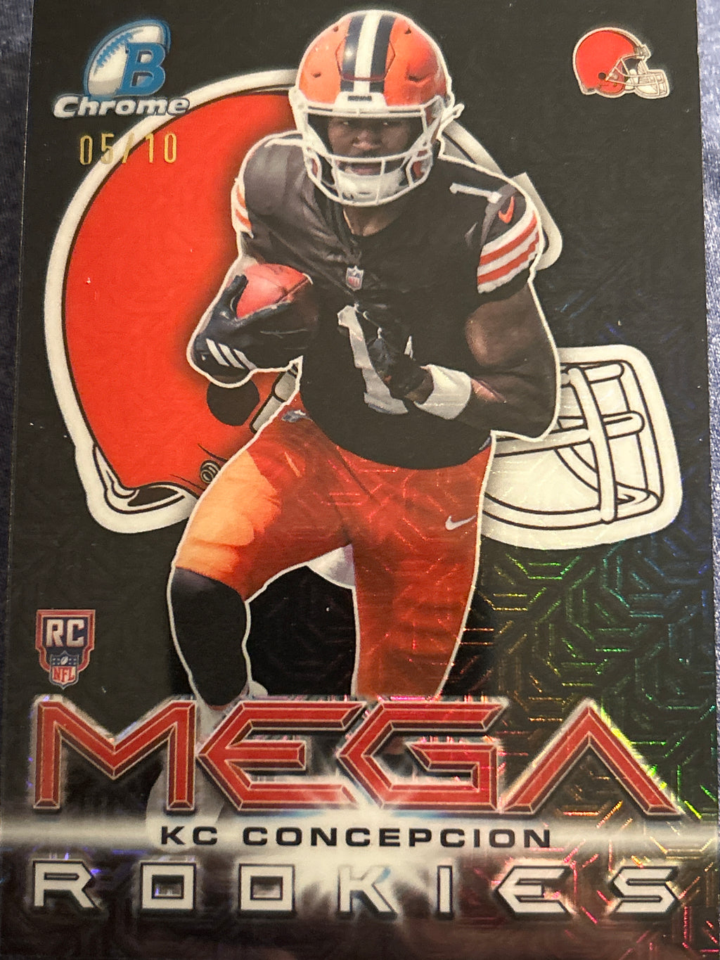 2026 Bowman Chrome Mega Rookies KC Concepcion RC #MR-8 Black Mojo 05/10 Cleveland Browns