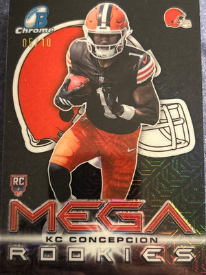 2026 Bowman Chrome Mega Rookies KC Concepcion RC #MR-8 Black Mojo 05/10 Cleveland Browns