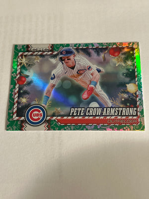 2026 Topps Holiday Pete Crow-Armstrong Green Foil Parallel Chicago Cubs