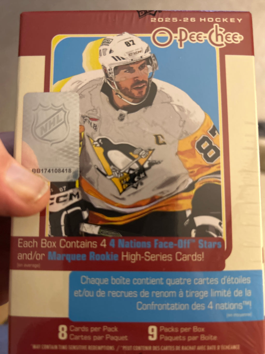 2025-26 Upper Deck O-Pee-Chee Hockey Blaster Box, 72 Cards, Factory Sealed