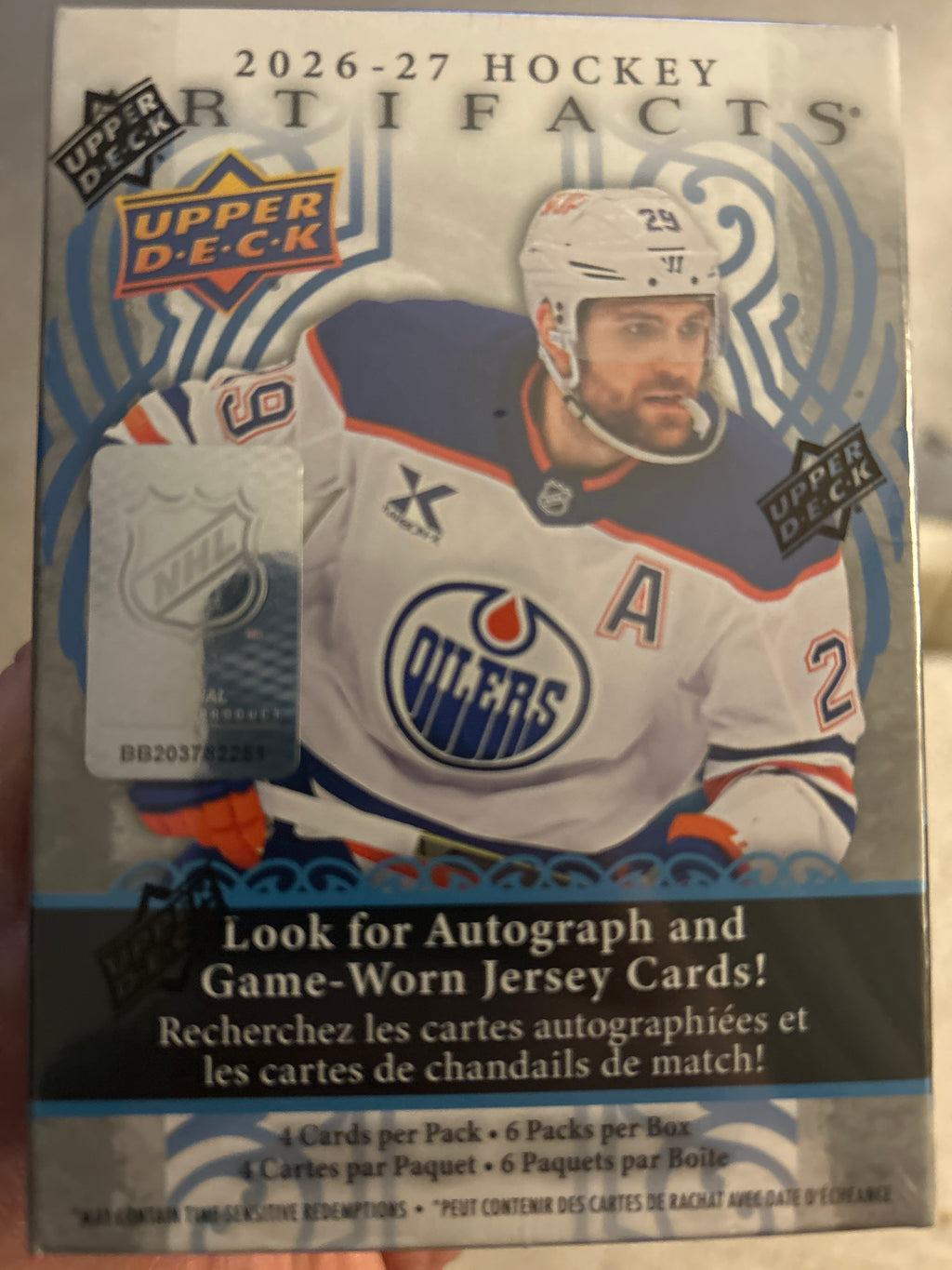2026-27 Upper Deck Artifacts Hockey Blaster Box, 24 Cards, Factory Sealed