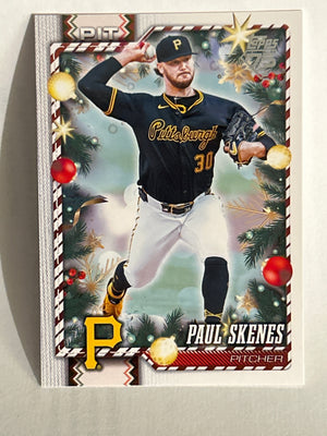2026 Topps Holiday Paul Skenes #H7 Holiday Variation Back SP Pittsburgh Pirates