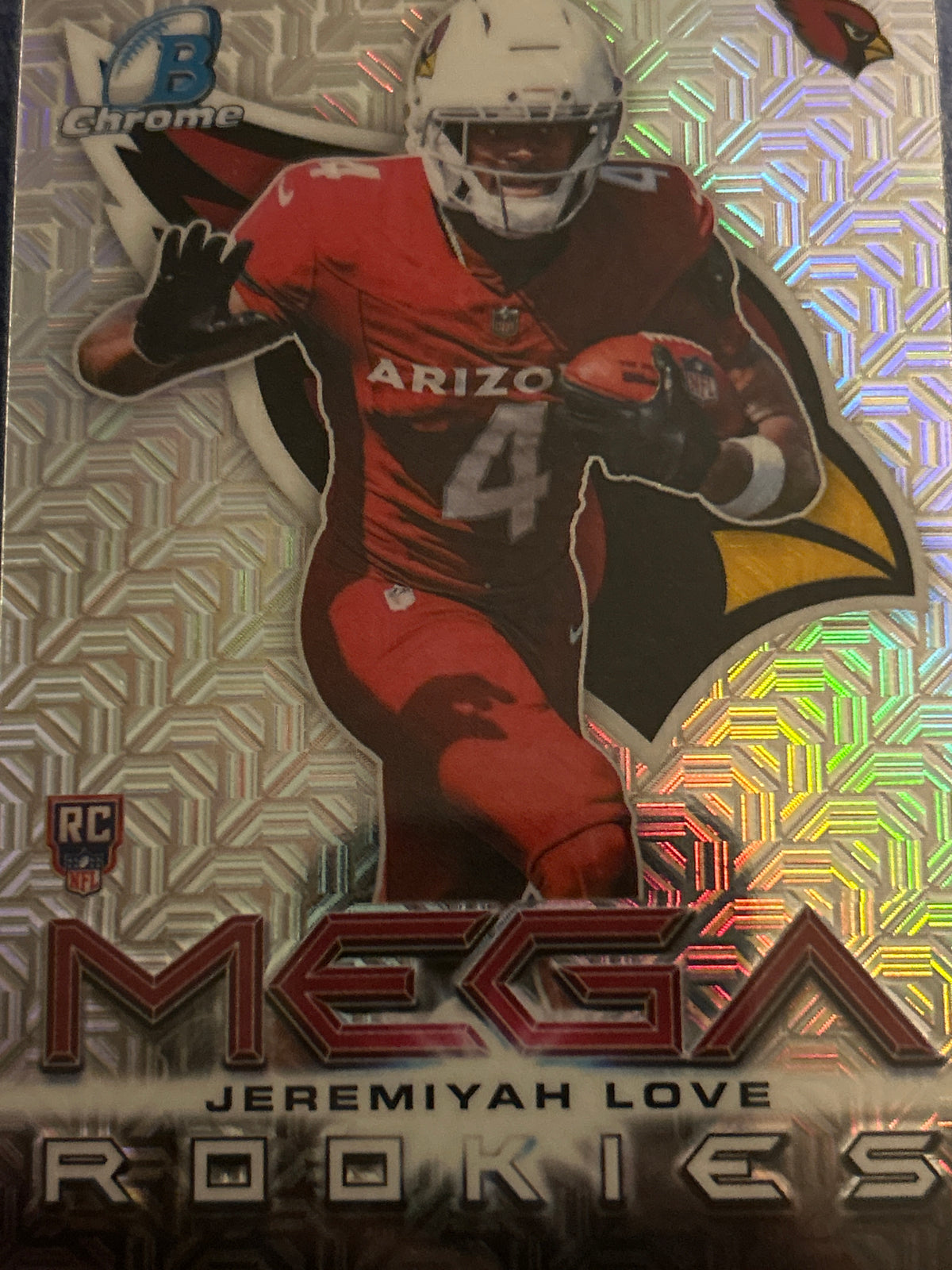 2026 Bowman Chrome Mega Rookies Jeremiyah Love RC Rookie Insert Arizona Cardinals