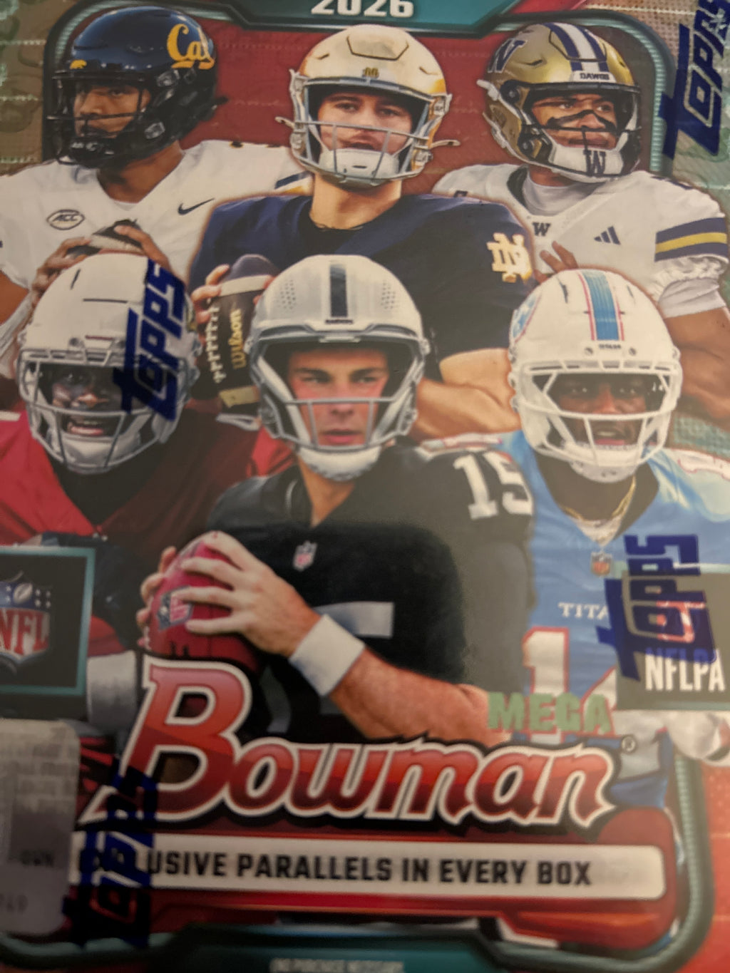 2026 Bowman Football Mega Box, Exclusive Parallels, Factory Sealed