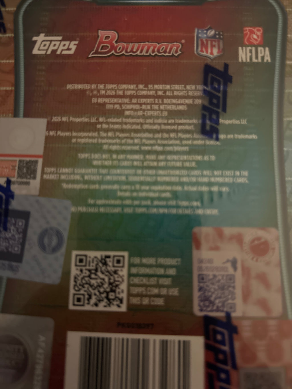 2026 Bowman Football Mega Box, Exclusive Parallels, Factory Sealed