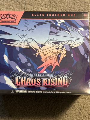 Pokemon Mega Evolution Chaos Rising Elite Trainer Box, Factory Sealed