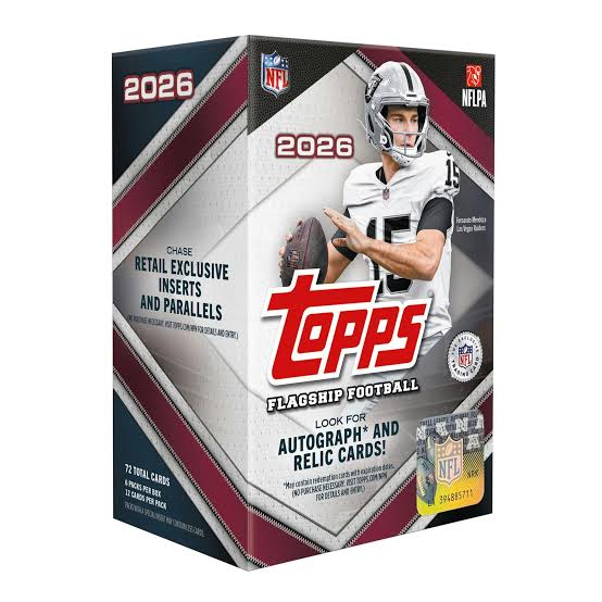 2026 Topps Flagship Football Value Blaster Box – 72 Cards – Factory Sealed