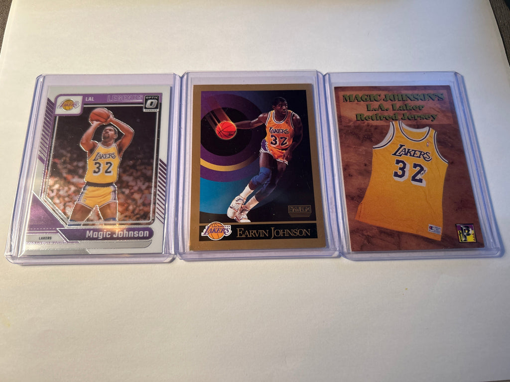 Magic Johnson 3 card lot fronts