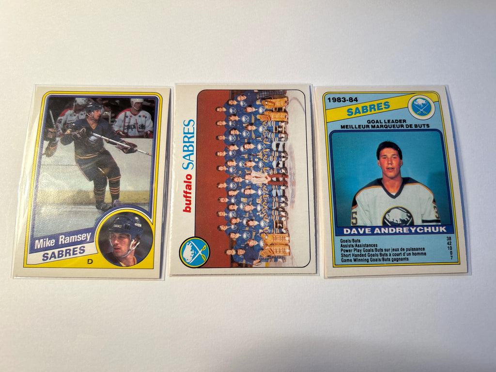 Sabres OPC 3 card lot fronts
